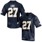 Notre Dame Fighting Irish Men's Julian Love #27 Navy Blue Under Armour Authentic Stitched College NCAA Football Jersey BXQ7799EH